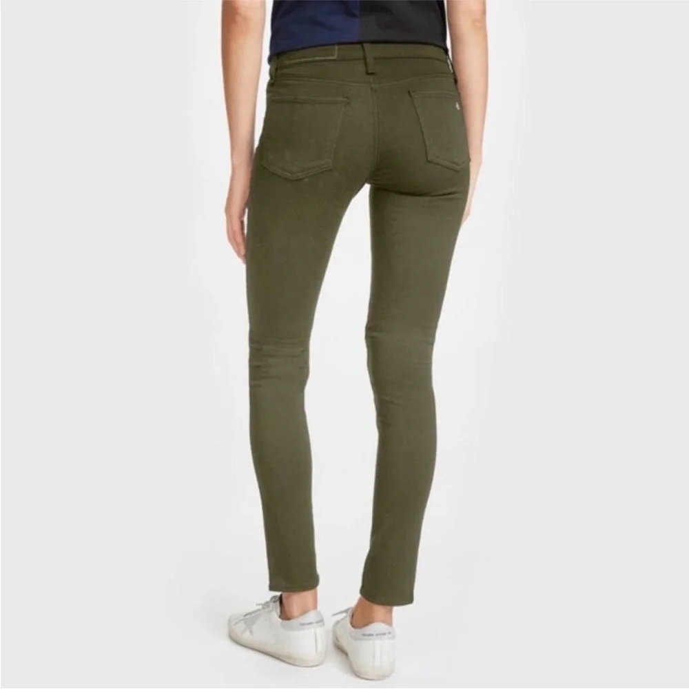 Rag & Bone‎ Mid Rise Skinny Army Olive Green Jeans Size 25 - Picture 7 of 14